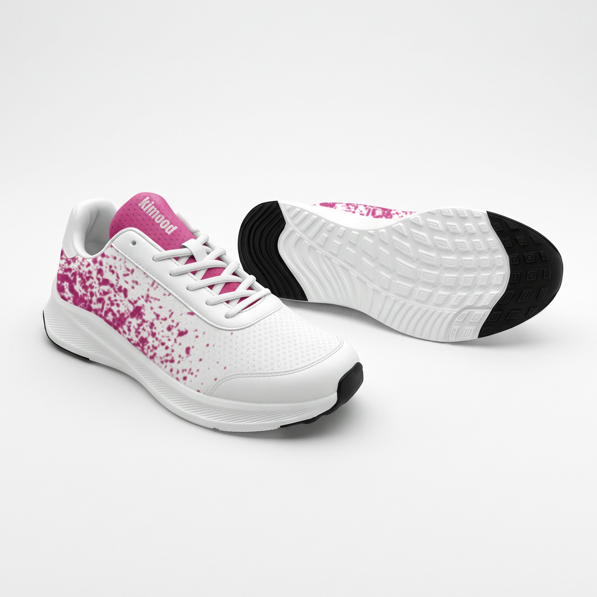 kimood Walking Sneakers, Breathable Mesh - Pink