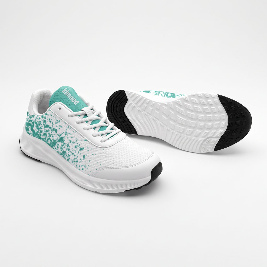 kimood Walking Sneakers, Breathable Mesh - Teal