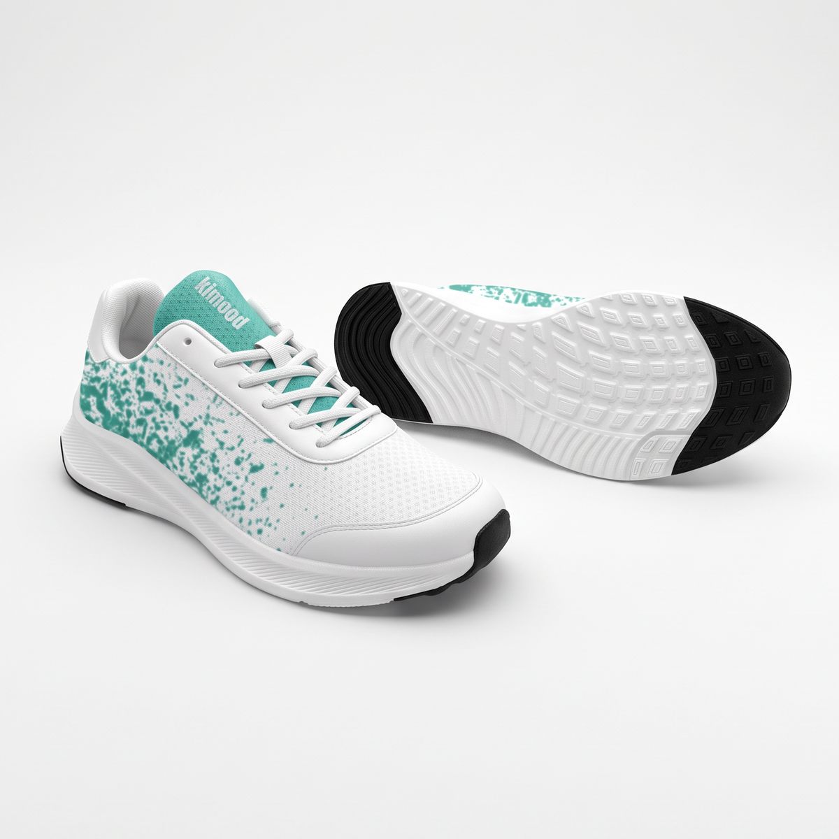 kimood Walking Sneakers, Breathable Mesh - Teal
