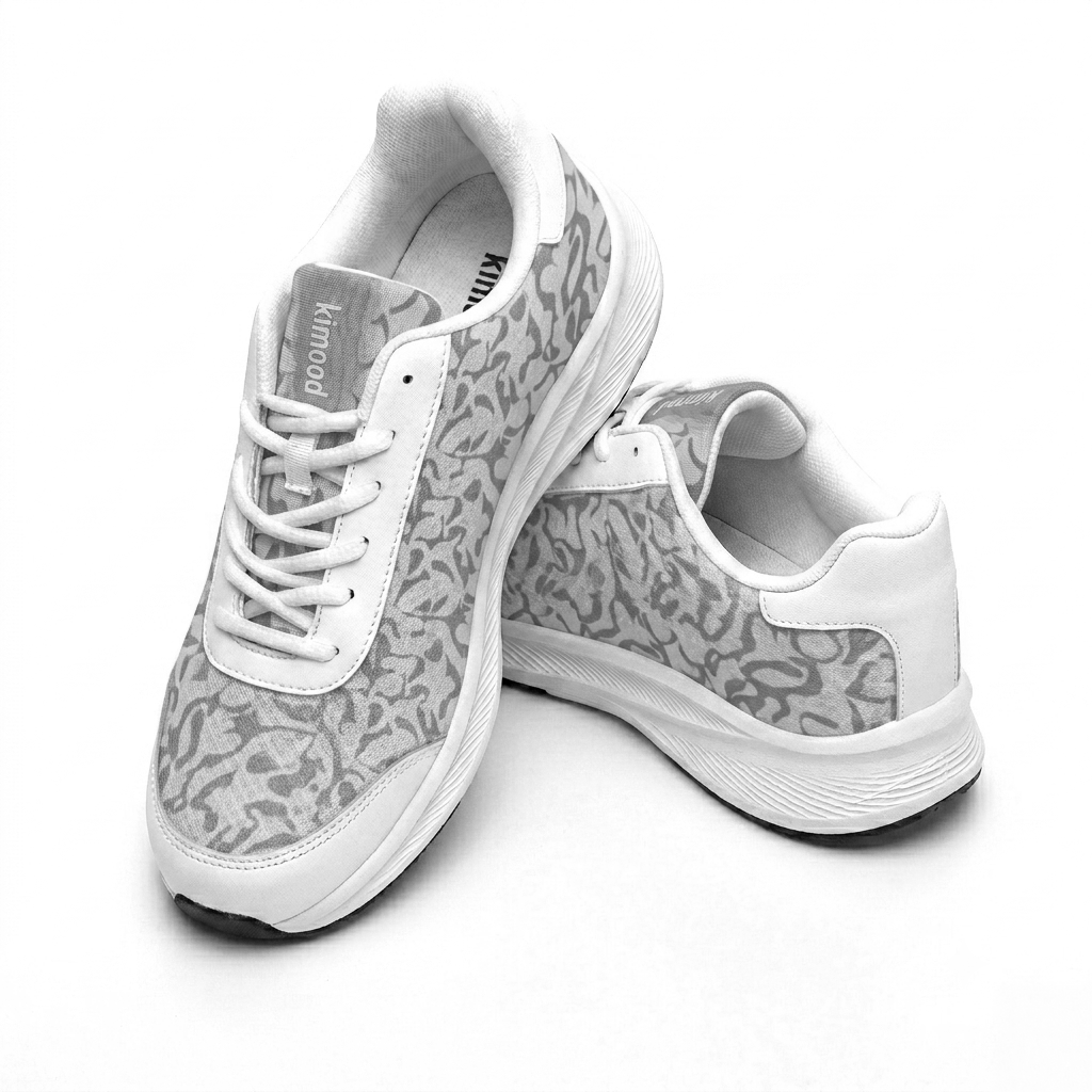 Kimood Zapatillas de andar, Zapatillas de tenis, Estampado gris