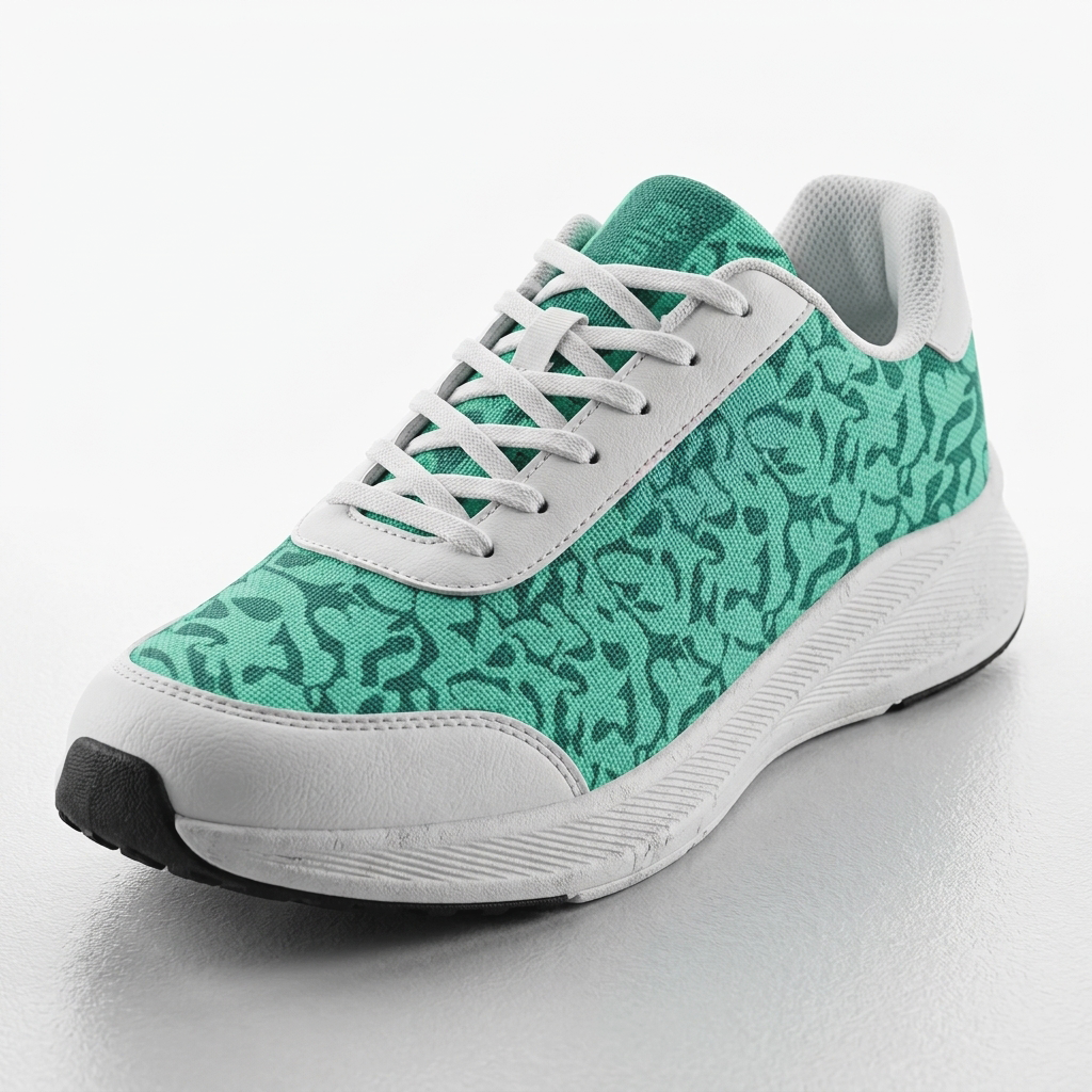 kimood Walking Sneakers,Tennis Shoes, Mint Patterned