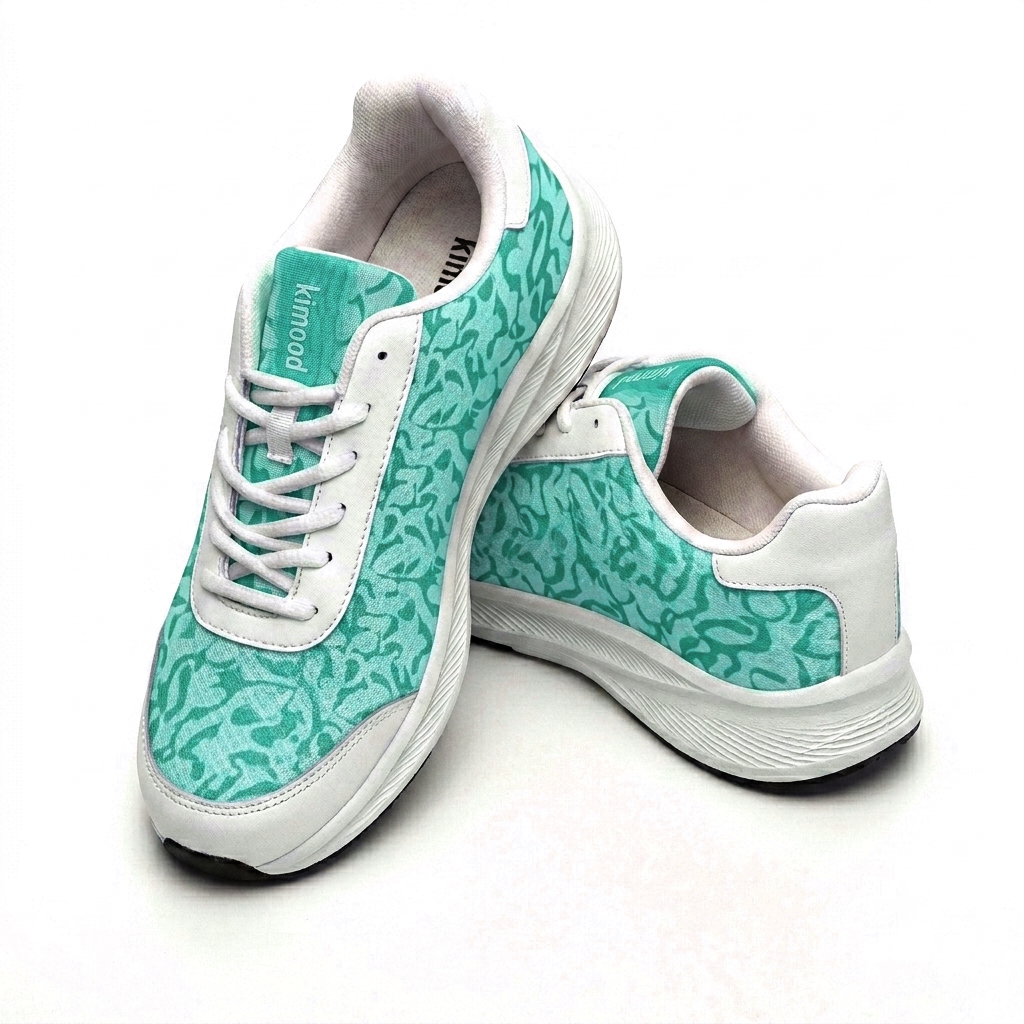 kimood Walking Sneakers,Tennis Shoes, Mint Patterned