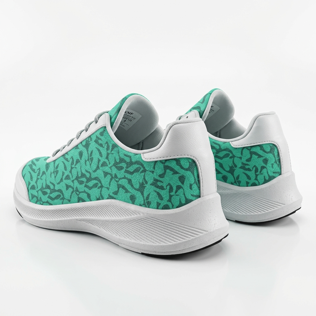 kimood Walking Sneakers,Tennis Shoes, Mint Patterned