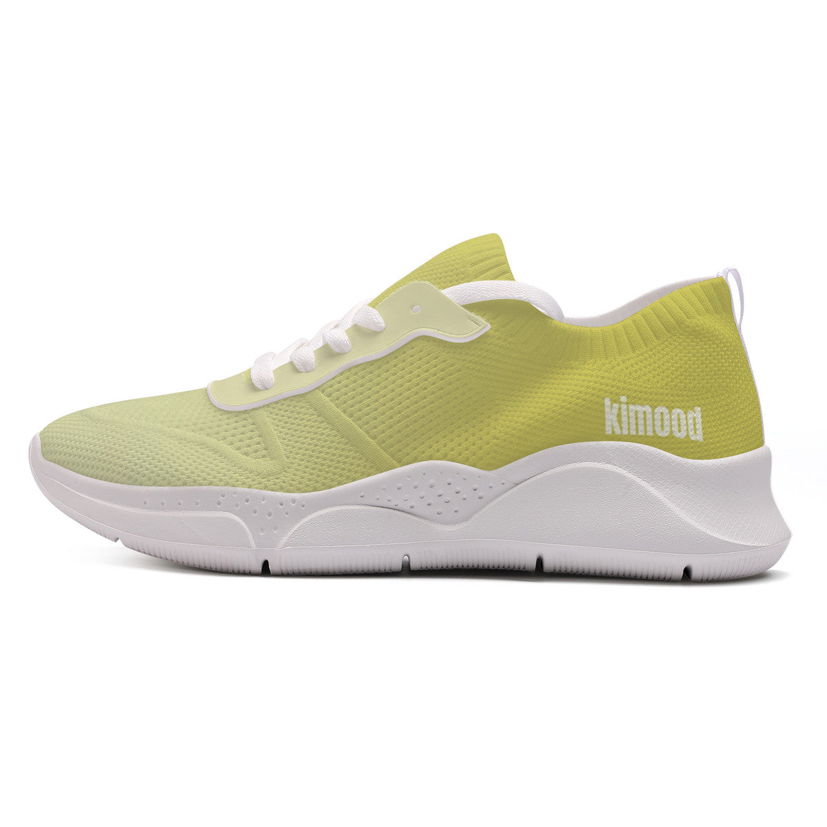 kimood FLOW Trainers Shoes, Breathable Knitfly mesh - Mustard