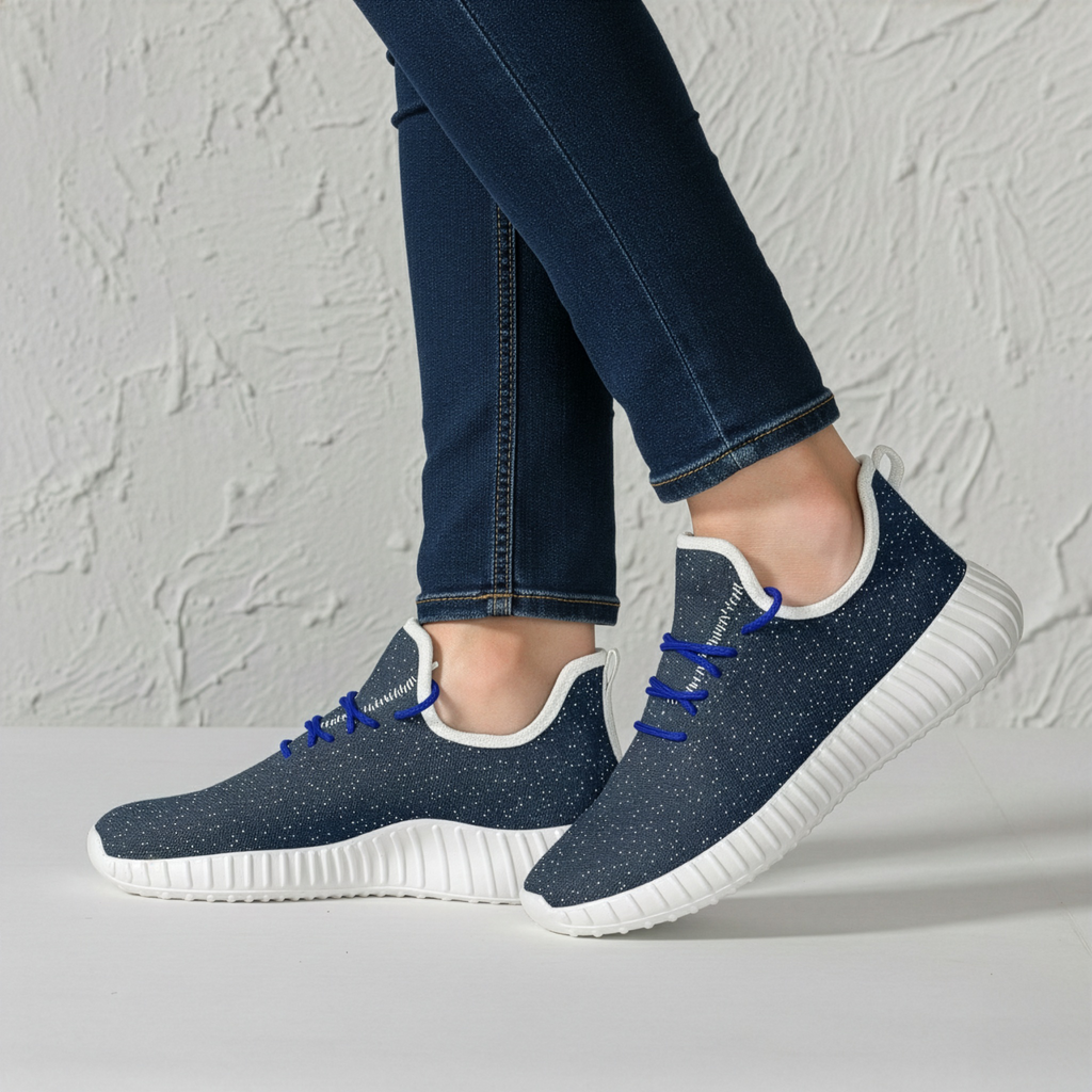 kimood Speckled Mesh Knit Sneakers - Blue